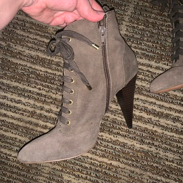 Y2k indie Sleeze Betsey Johnson booties green lace up designer vintage $300 - Image 2