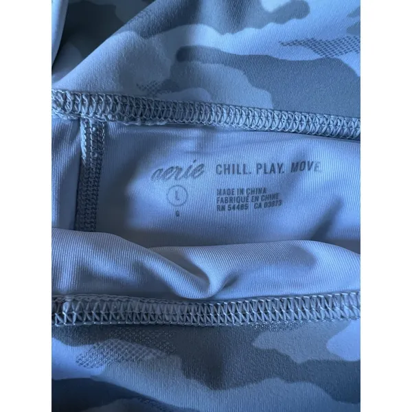 Aerie Wm Lrg Green Camo Chill.Play.Move Legging Athleisure‎ Workout Exercise - Image 4