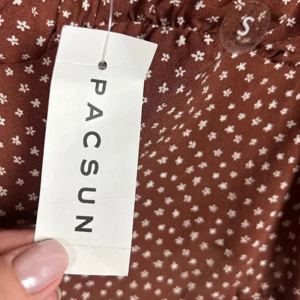 PacSun LA Hearts Brown Ruched Tank size S NWT - Image 8
