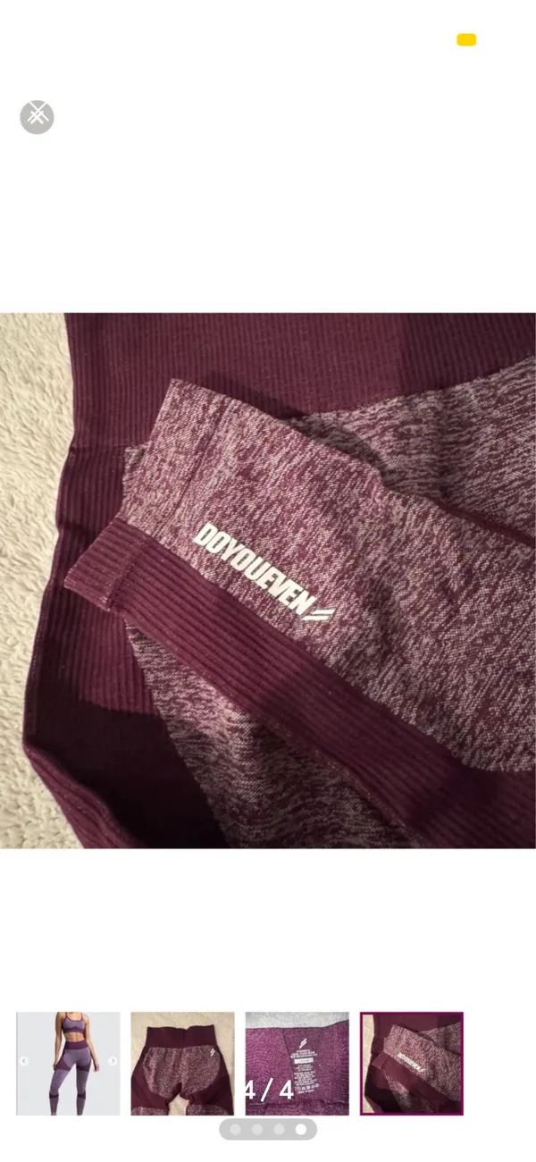 DOYOUEVEN Impact Seamless Compression Leggings Plum Purple - Image 4