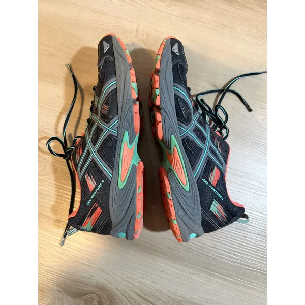 Asics Gel-Venture 5 Black Orange 9.5 Womens Trail Running Shoes T5N8N Sneaker - Image 7