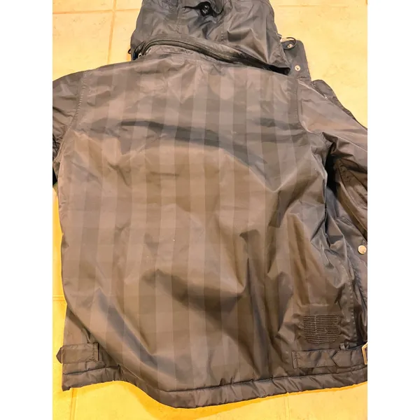 Burton Dutchess Insulated Jacket Black Tonal Check Faux Fur Hooded Womens Medium - Image 11
