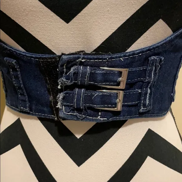 Women’s Jean Vest Blue - Image 2