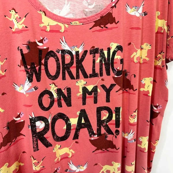 Nite Nite Disney Plus‎ Size 1X Pajama Set Off to Sleep We Go Lion King 1783 - Image 3