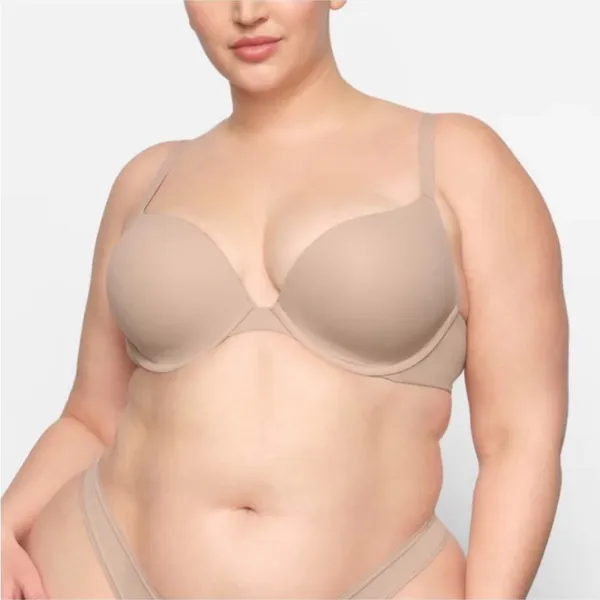 SKIMS FITS EVERYBODY PUSH-UP DEMI BRA Mica NWT 32B - Image 4