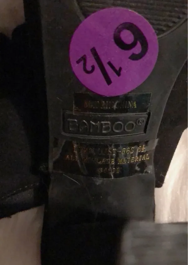 Bamboo Over The Knee Boot Open Toe Size 6.5 - Image 6