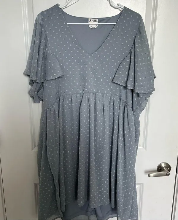 NEW Arula Blue Clipdot Dress Plus Size 2X NWT - Image 2
