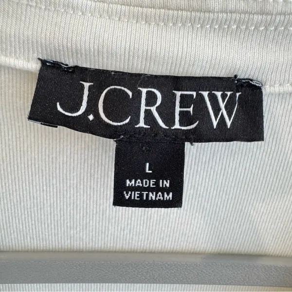 J Crew Perfect Rib Polo Shirt in Ivory Size Large‎ - Image 2
