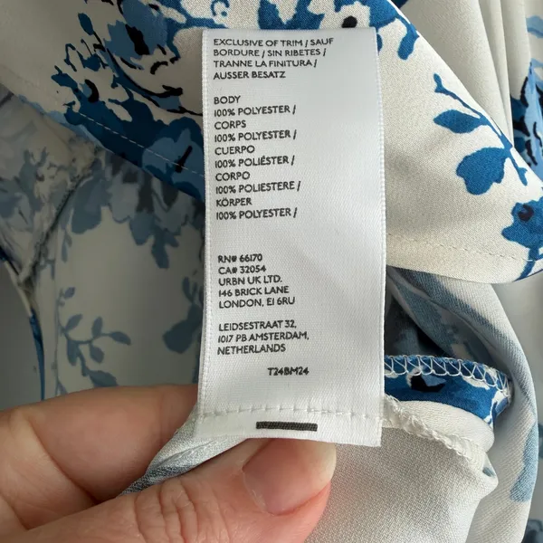 NEW BHLDN Leila Deep-V Flutter Sleeve Maxi Dress in Blue Floral Size 12 - Image 8