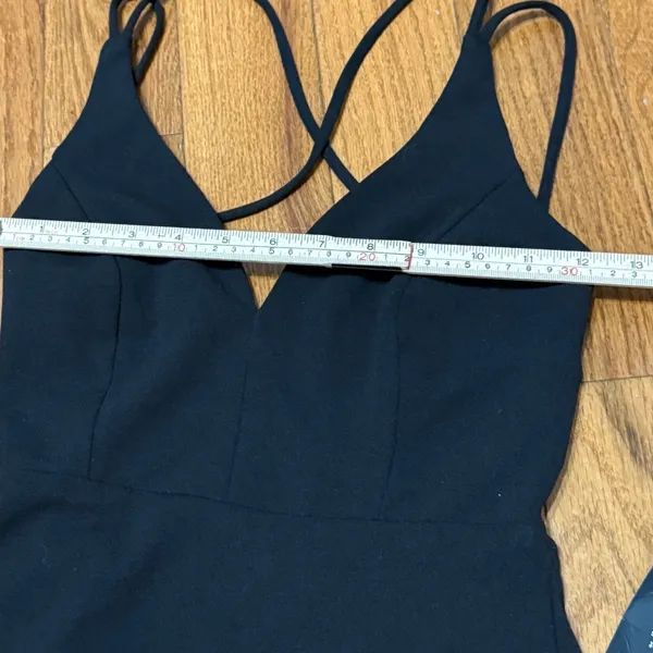 Lulus Black Maxi Dress XS V-Neck Crisscross Back‎ Mermaid Gown NWT - Image 7