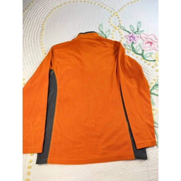 Columbia Quarter‎ Zip Fleece Pullover Jacket Women's Small Orange Gray - Image 8
