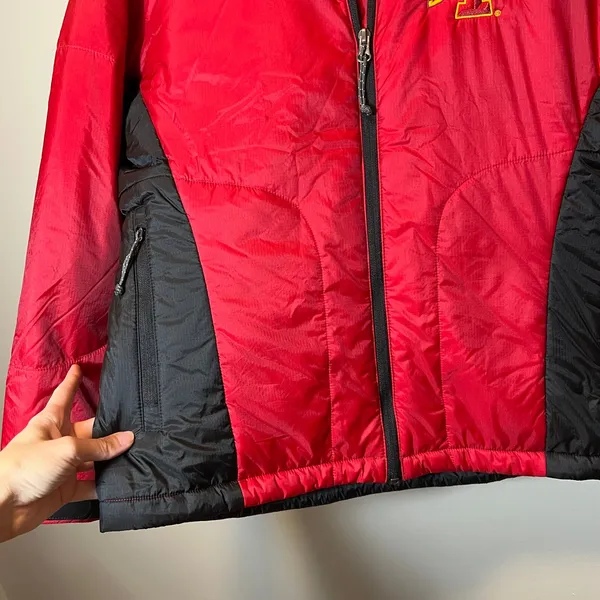 Tri-Mountain Iowa State Cyclones Jacket Women's Small Red Black Puffer Full Zip - Image 4