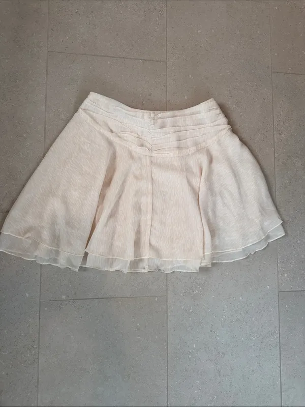aerie Cream Layered Chiffon Skirt - Image 5