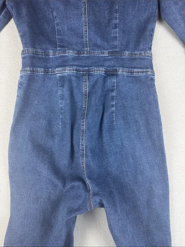 Madewell Straight Denim Coveralls Jumpsuit in Blue Size: 2 - Image 6