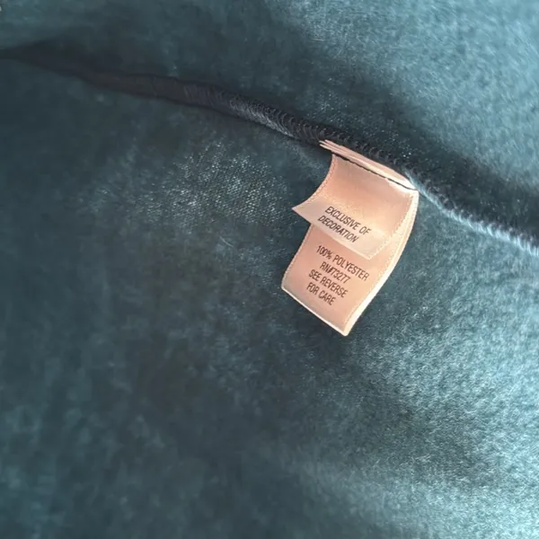 Croft & Barrow Teal button front fleece Sweater L scarecrow fall embroidered - Image 10