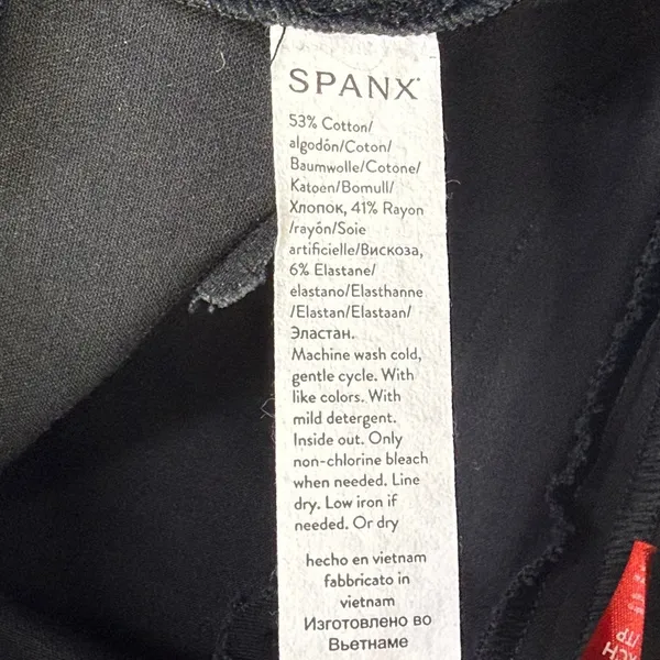 Spanx The Perfect Pant Hi-Rise Flare Black Ponte Pull‎ On Trousers XS NWT - Image 9