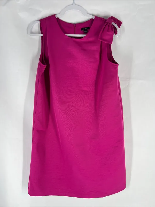 Ann Taylor Factory Sleeveless Shift Dress with Shoulder Bow Fuchsia NWT Size 10 - Image 5