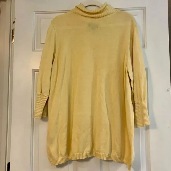 Avenue 22/24 Women’s Yellow Turtleneck Sweater - Image 2
