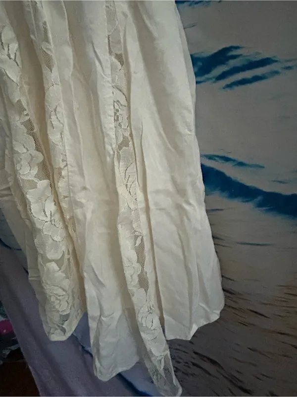 American Eagle Ivory Lace Spaghetti Strap Summer Dress SZ 0 - Image 5