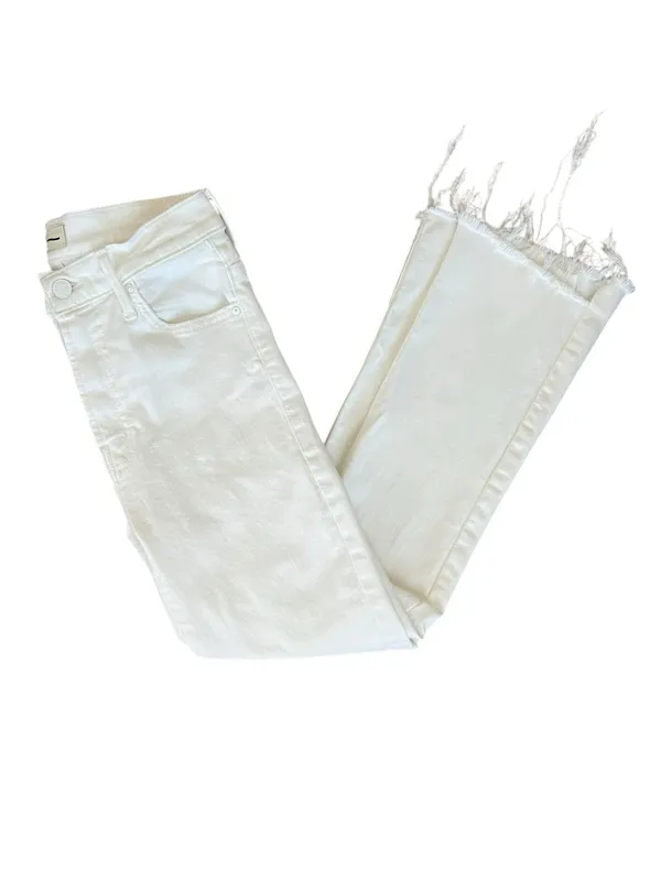Mother Denim Women’s The Insider Crop Step Fray Jeans Fairest of Them All Sz 26 - Image 12