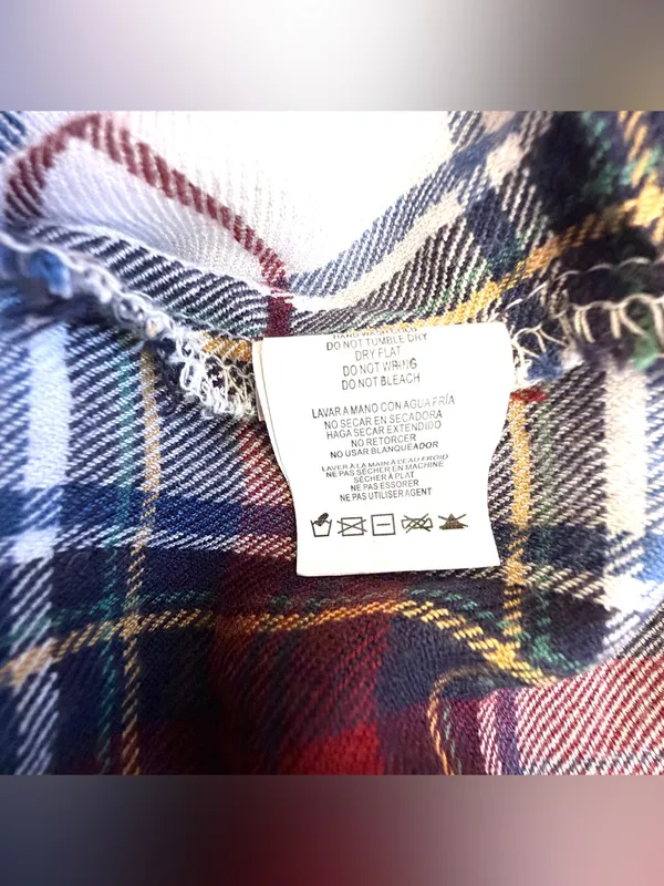 ANTHROPOLOGIE THREAD & SUPPLY Women’s Plaid Flannel Tunic Shirt Dress Size Large - Image 5