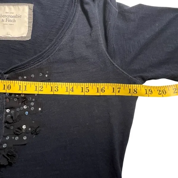 Vintage Y2K Abercrombie & Fitch Henley Top Sz L Bella Swan Elena Gilbert Preppy - Image 4