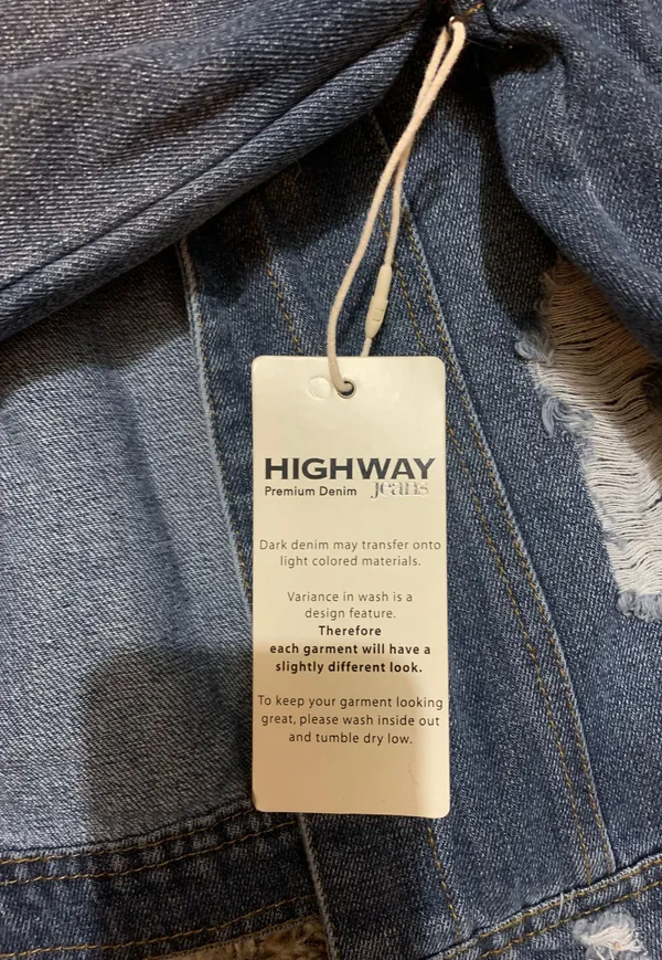 Highway Premium Denim Jean Jacket Size XL - Image 3