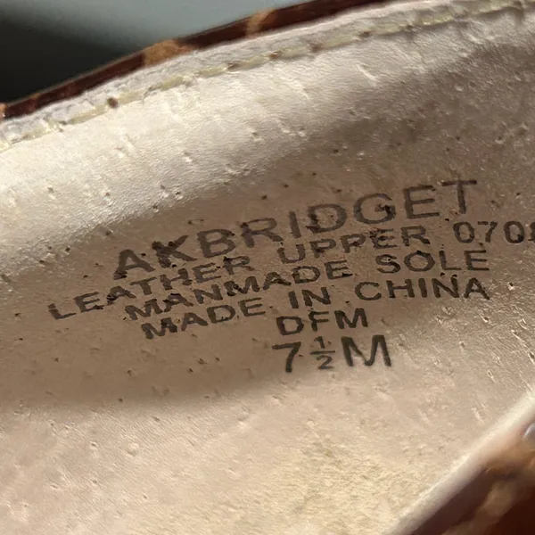 Anne Klein Brown Snakeskin Heels Sz 7.5M - Image 5