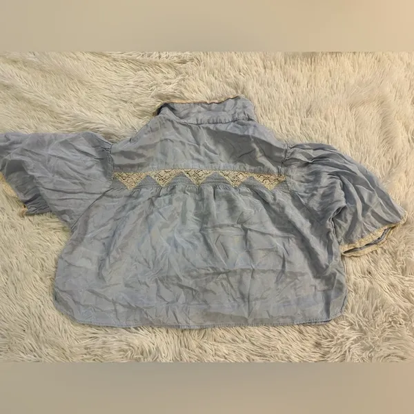 urban outfitters cropped button up - Image 2
