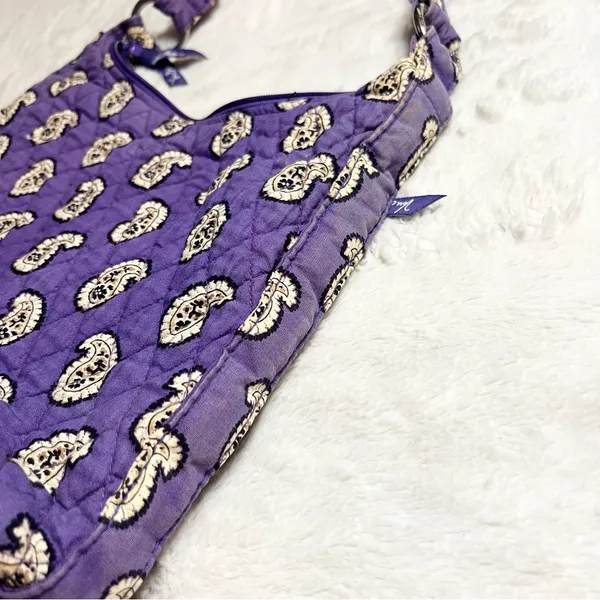 Vera Bradley Simply Violet Purple Paisley Quilted Shoulder Bag Retired Pattern - Image 12