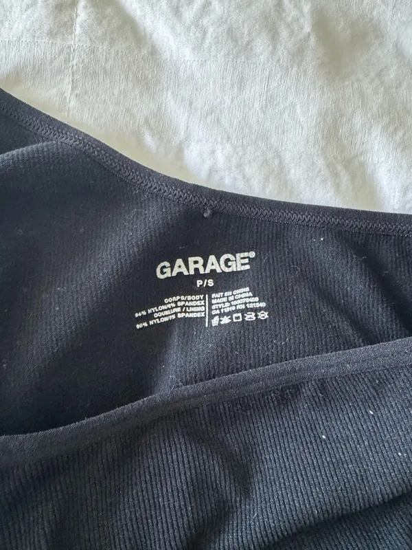 Black Garage Top Crop - Image 3