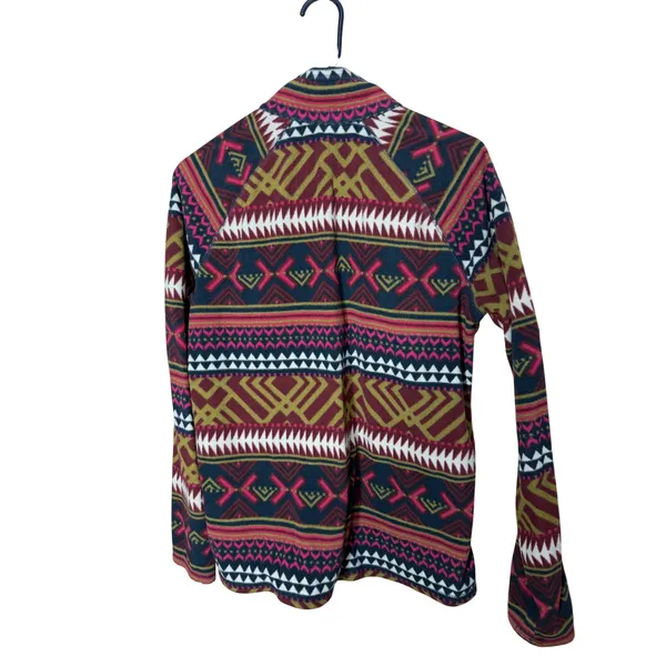 Eddie Bauer Womens L Fleece Pullover Quarter Zip Multicolor - Image 8