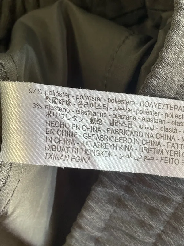 Zara Charcoal Elastic Waist Track Joggers with Ankle Zips - Image 6