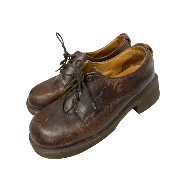 Dr. Martens 8461 Brown Distressed Leather Lace Up Chunky Platform Oxford Shoes 5 - Image 9