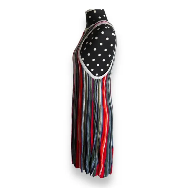 Free People Womens Dress Sz S Rainbow Dragon Metallic Striped Mini Sweater‎ - Image 9