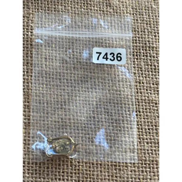 Vintage First Communion Souvenir Pin Jesus & Child Gold-Tone Metal Religious Bro - Image 6