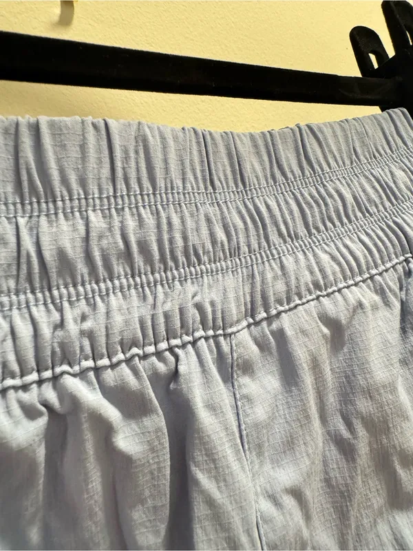 Yogalicious Light Blue Women's Cargo Shorts with Elastic Waist - Image 3