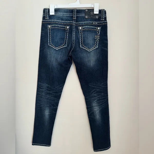 Miss Me Signature Skinny Jeans Women’s Size 28 x 31 JS5016S2 Dark Wash Stretch - Image 2