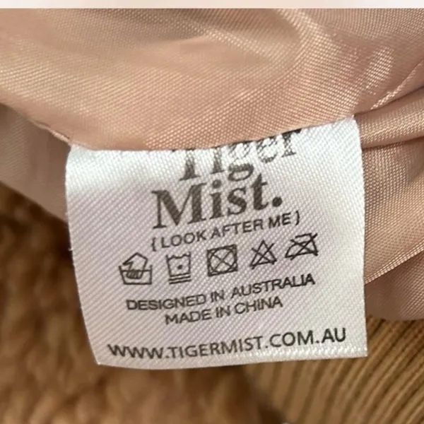 Tiger Mist Women’s Tan Brown Teddy Plush Cropped Bomber Jacket Pockets‎ Zip XS - Image 6