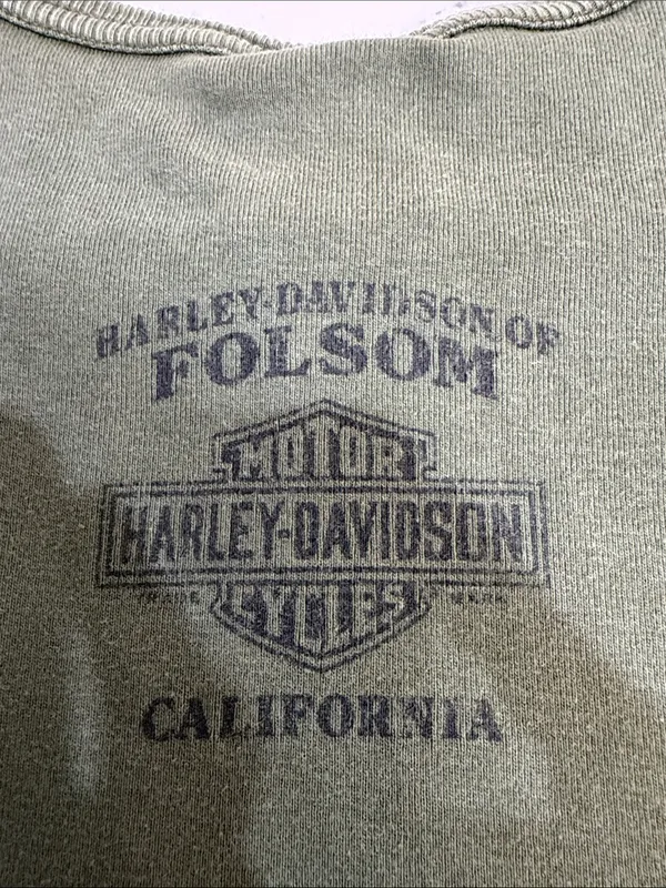 Harley Davidson olive green long sleeve shirt - Image 3