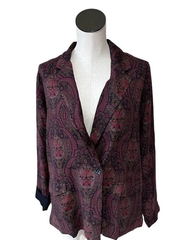 NWOT Volcom Vinyl Club Blazer MULTICOLOR Y2K - Image 7