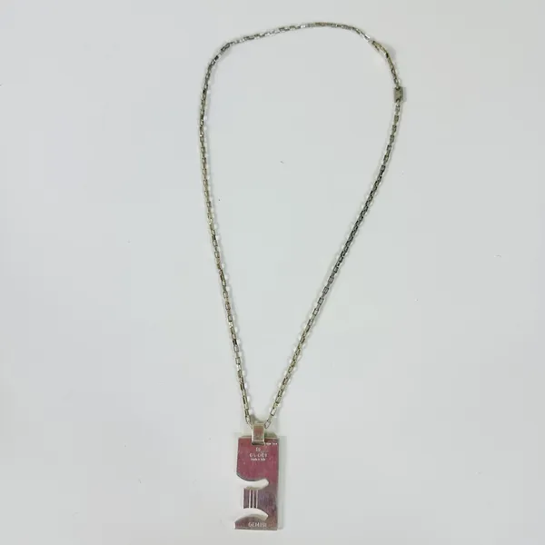 Gucci Gemini 925 Sterling Silver Zodiac Pendant Chain Necklace Made In Italy - Image 2