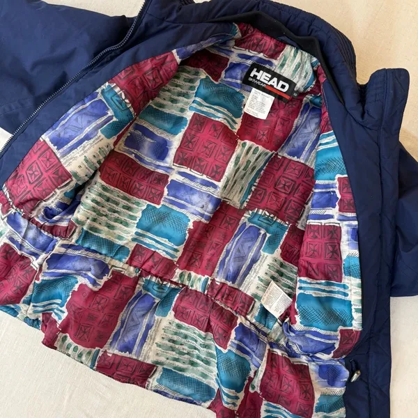 Vintage Head Skiwear Navy‎ Blue Insulated Ski Jacket Women Size 10 retro snow - Image 13