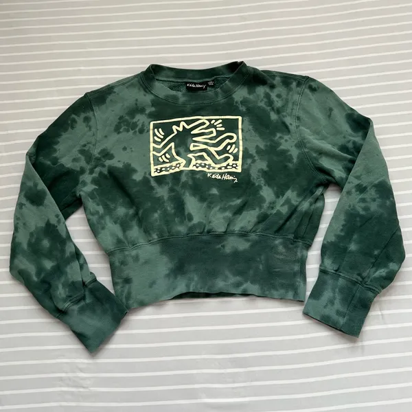 Keith Haring Tie-Dye Pop Art Sweatsuit Sweatshirt & Joggers - Image 3