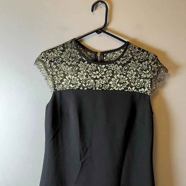 Ted Baker Lorenne Black Lace Sheath Dress US 8 Formal Classic Little Black Dress - Image 4