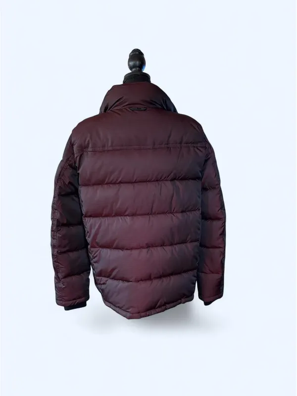 Vintage Y2K Calvin Klein Oversized Burgundy Puffer Retro 00s Jacket size small - Image 4