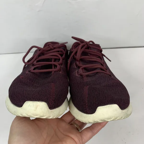 Adidas Size 10 Tubular Shadow Maroon Burgundy Knit Sneakers CQ2461 Low Top Shoe - Image 9