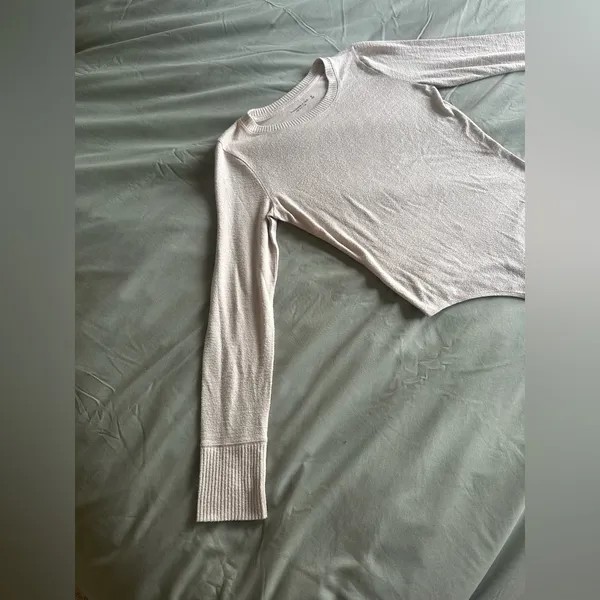 Abercrombie & Fitch Soft A&F Cozy Cream Long Sleeve Bodysuit - Image 3