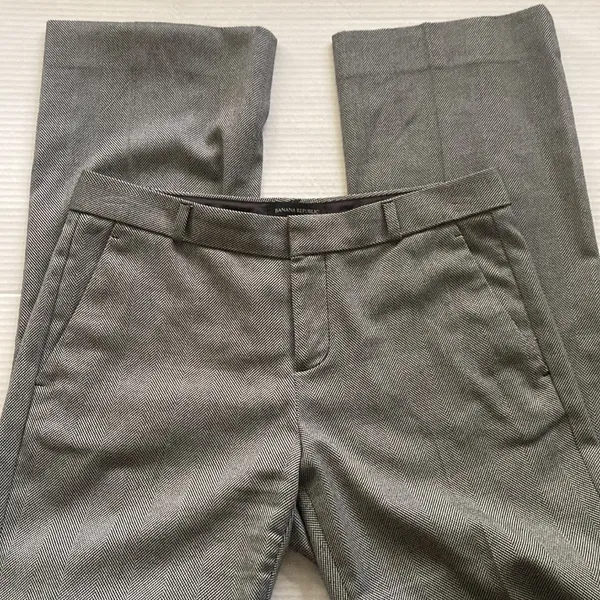 Banana Republic Logan black houndstooth check trousers dress pants, size 6 - Image 4