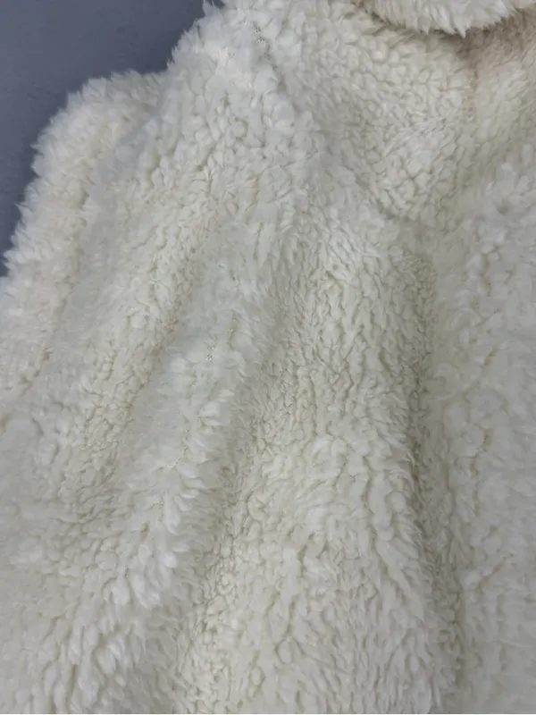 Koolaburra by UGG Sherpa Hooded Vest XL Cream Teddy Fleece Open Front - Image 2